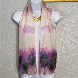 Elegant Multicolor Silk Scarf
